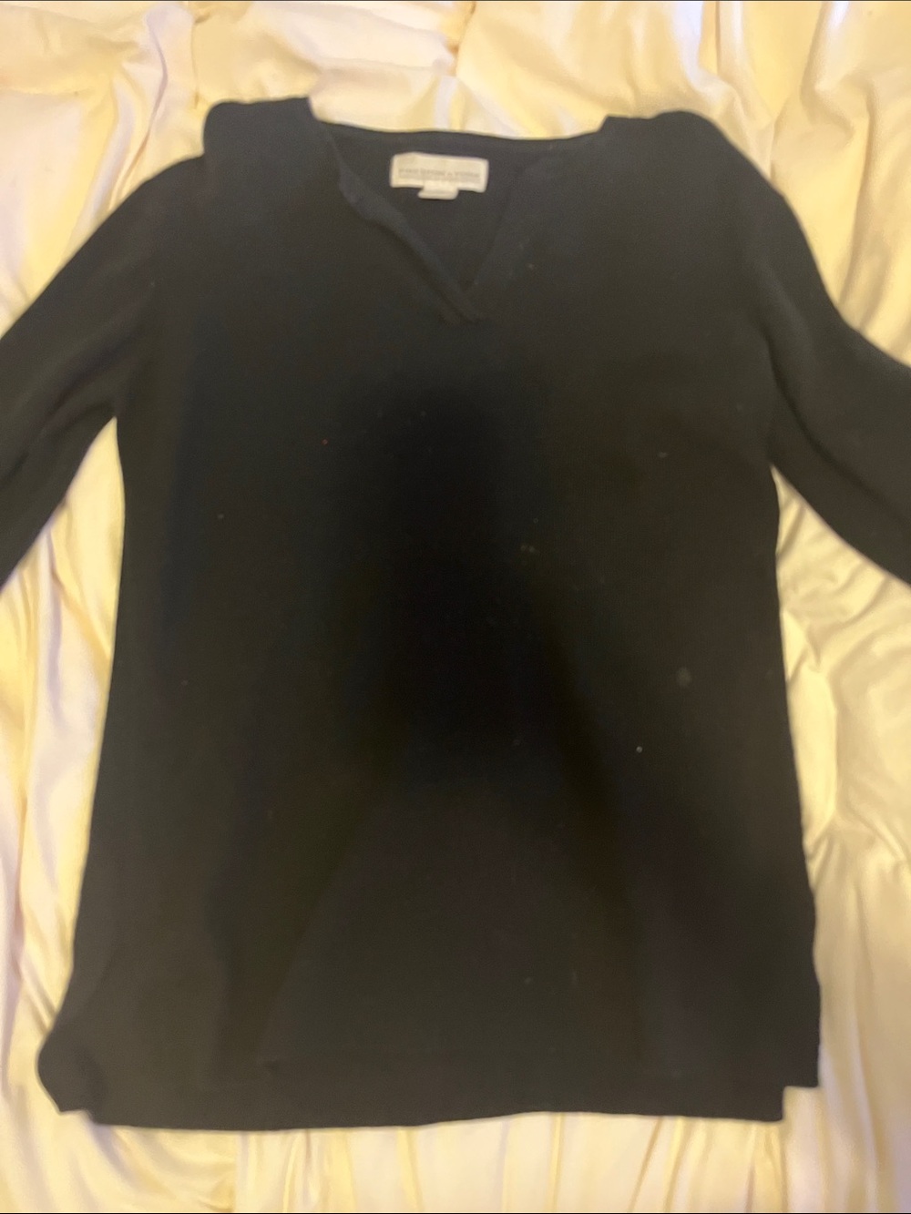 Preston & York Black V-Neck Women's Sweater vs 100% Cashmere